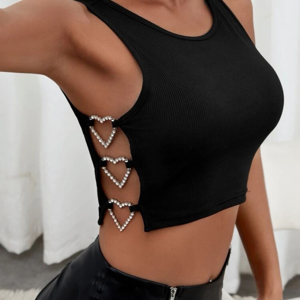 Heart crop tops